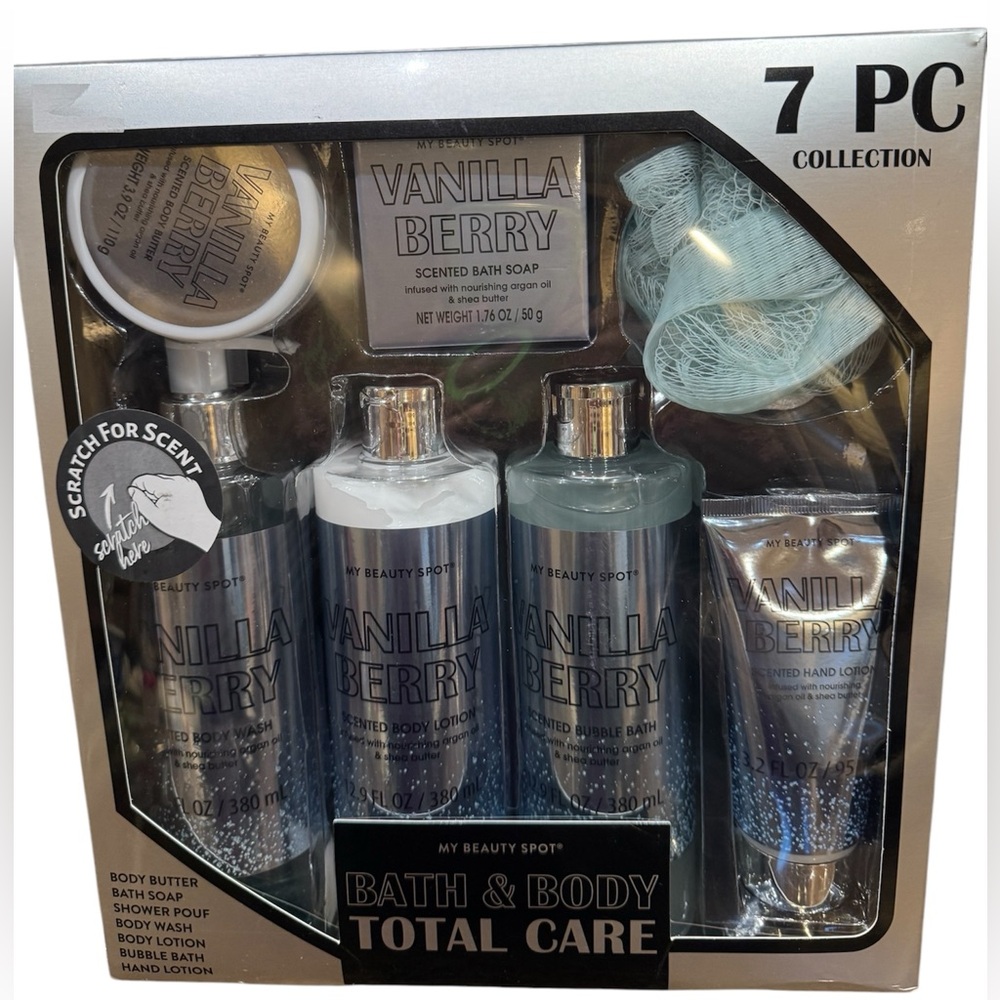 NIB 7 Piece Bath & Body Total Care